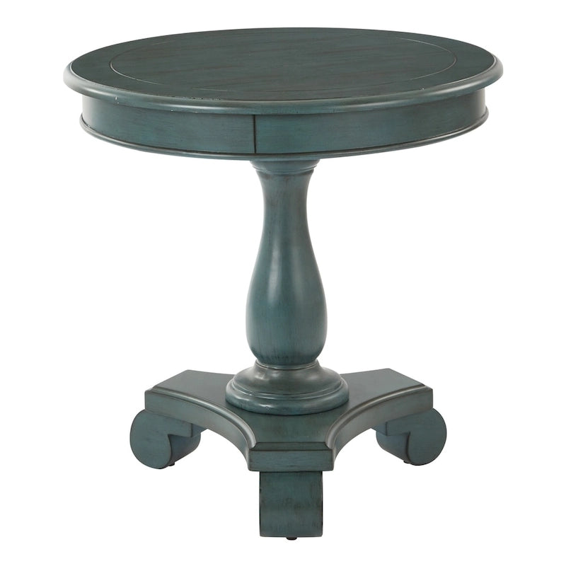 Porch & Den Viola Hand-painted Traditional Round Accent Table