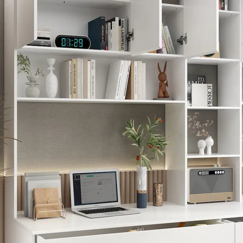 Work and Play Desk with Shelving - Ideal for Gamers and Professionals
