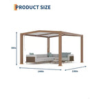 11x13 Outdoor Pergolas with Adjustable Louvered Roof, Reinforced Aluminum Frame, Outdoor Gazebo for Deck Patio Backyard Garden