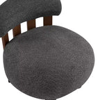 Christopher Knight Home Gareth Modern Wood Boucl Upholstered Accent Slipper Chair