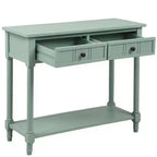 The Misty Moon Daisy Series Console Table Traditional Design with Two Drawers and Bottom Shelf (Espresso)