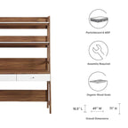 Office Desk with Bookshelf and Storage Drawers