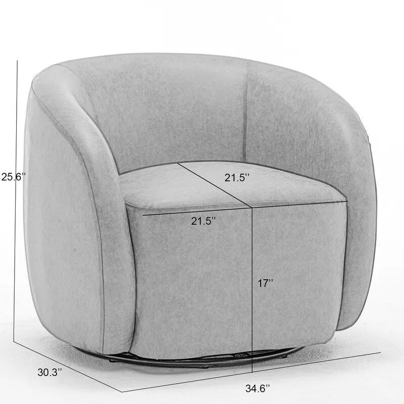 Modern Swivel Barrel Accent Chair