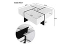 Extendable Puzzle-Top Coffee Table with 4 Hidden Storage Compartments