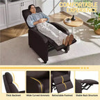 Yaheetech Set of 2 Modern PU Leather Recliner Sofas for Living Room, Bedroom