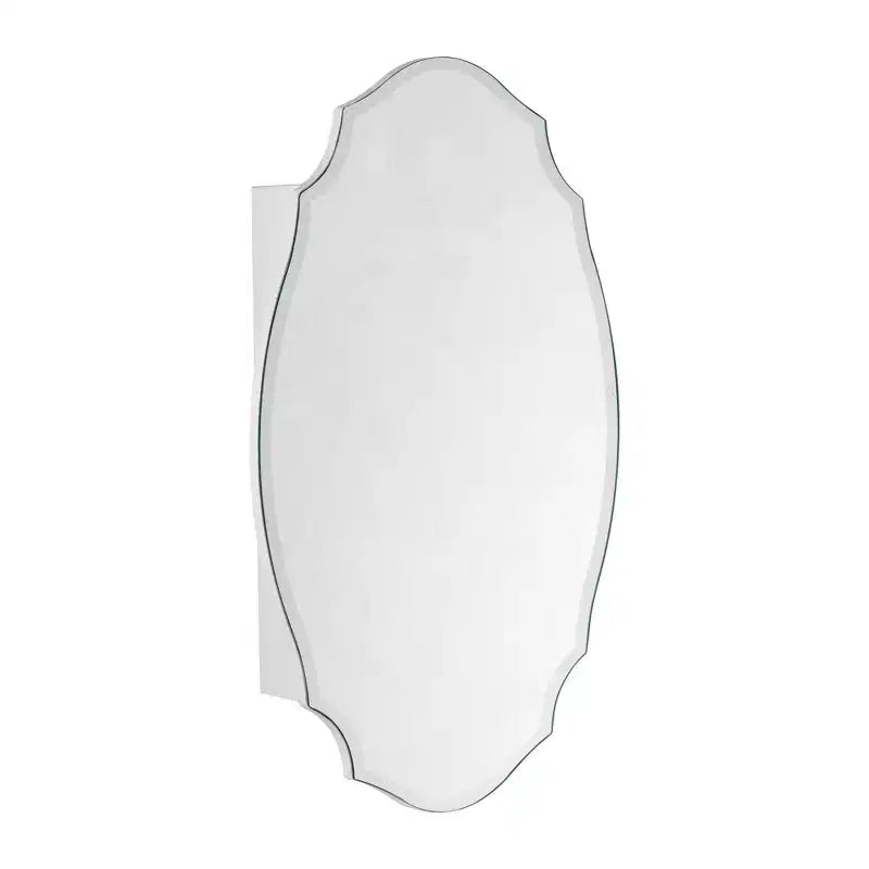 20 in. W x 30 in. H Irregular Arched Frameless Beveled Surface Mounted Medicine Cabinet with Mirror