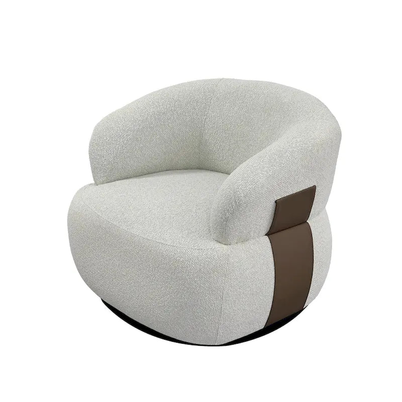 Kieon 33W 360 Swivel Modern Barrel Chair Accent Chair Set of 2