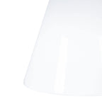 Modern Cone Coffee Table for Living Room, High Gloss Finish, 35.4in Diameter, Black or White