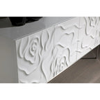 Modern White High Gloss Buffet with Soft-Close Doors