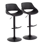LumiSource Set of 2 Fabrico Adjustable Barstools PU
