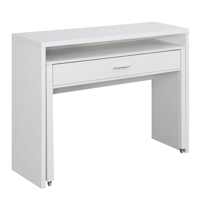 Convenience Concepts Newport JB Console/Sliding Desk with Drawer and Riser