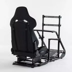 JVNOXK Enhanced Stabilized Racing Wheel Cockpit, Adjustable Driving Simulator (Excludes Handbrake, Pedals, and Display)