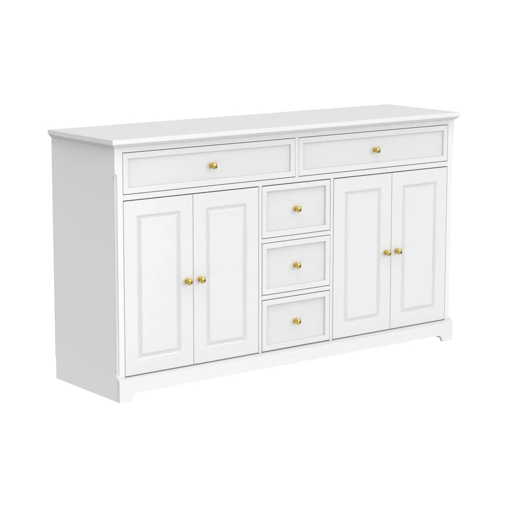 59.1Sideboard Buffet White Mid-Century Modern Contemporary Lacquered
