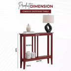 Narrow Console Table with Shelves for Entryway, Hallway or Living Room
