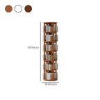 Wooden Vertical Narrow Rotating Bookcase