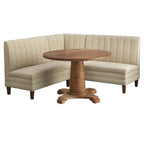 Lifestorey Kerrington 3-Piece Channel Back Upholstered Banquette Set