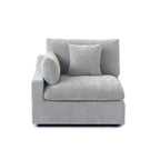 Large Linen Corner Sectional Sofa Couch for Living Room Set