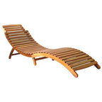 vidaXL Sun Lounger Natural Brown Solid Acacia wood with a natural oil finish