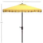 SAFAVIEH Outdoor Kjerstin Valance 9Ft Double Top Umbrella