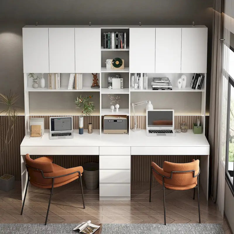 Work and Play Desk with Shelving - Ideal for Gamers and Professionals