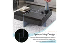 Extendable Puzzle-Top Coffee Table with 4 Hidden Storage Compartments