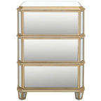 SAFAVIEH Miracle 3-Drawer Mirrored Nightstand