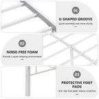 Javlergo Victoria Metal Platform Bed Frame with Headboard and Footboard