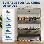 Modern Wooden Shoe Storage Cabinet, Adjustable Shelf, Freestanding Modern Design, for Hallway, Living Room