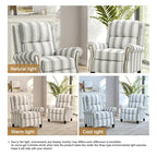 2 Set Nail-head Padded Seat Pushback Recliner Chair