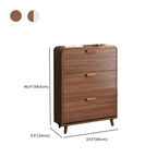 Traditional Hidden Adjustable 3 Tiers Solid Wood Shoe Cabinet