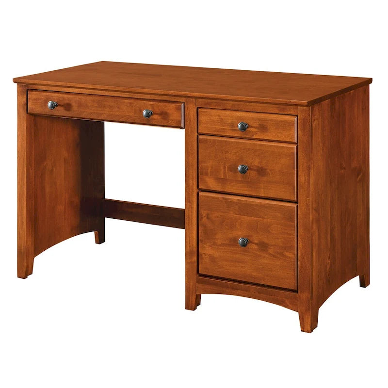Arch+Haven Solid Wood 4 Drawer Desk