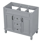 36 Modern Bathroom Vanity with Top Sink and Mirror Cabinet,2 Doors and 2 Drawers