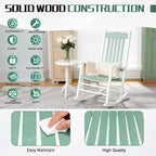 Karl Home | 24-Inch Solid Wood Patio Rocking Chair