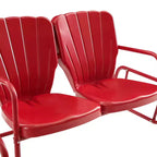 Ridgeland 4pc Outdoor Metal Conversation Set - Red - Crosley