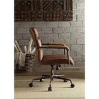 ACME Harith Executive Office Chair, Retro Brown Top Grain Leather