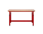 Heavy Duty 60 Adjustable Height Workbench Table with Wood Top