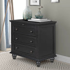 Wood 3-Drawer Storage Cabinet with Pull-Out Tray - 16.90 x 28.00 x 28.10