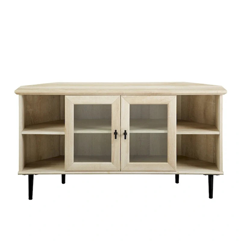 Middlebrook 48-inch Glass Door Corner TV Stand