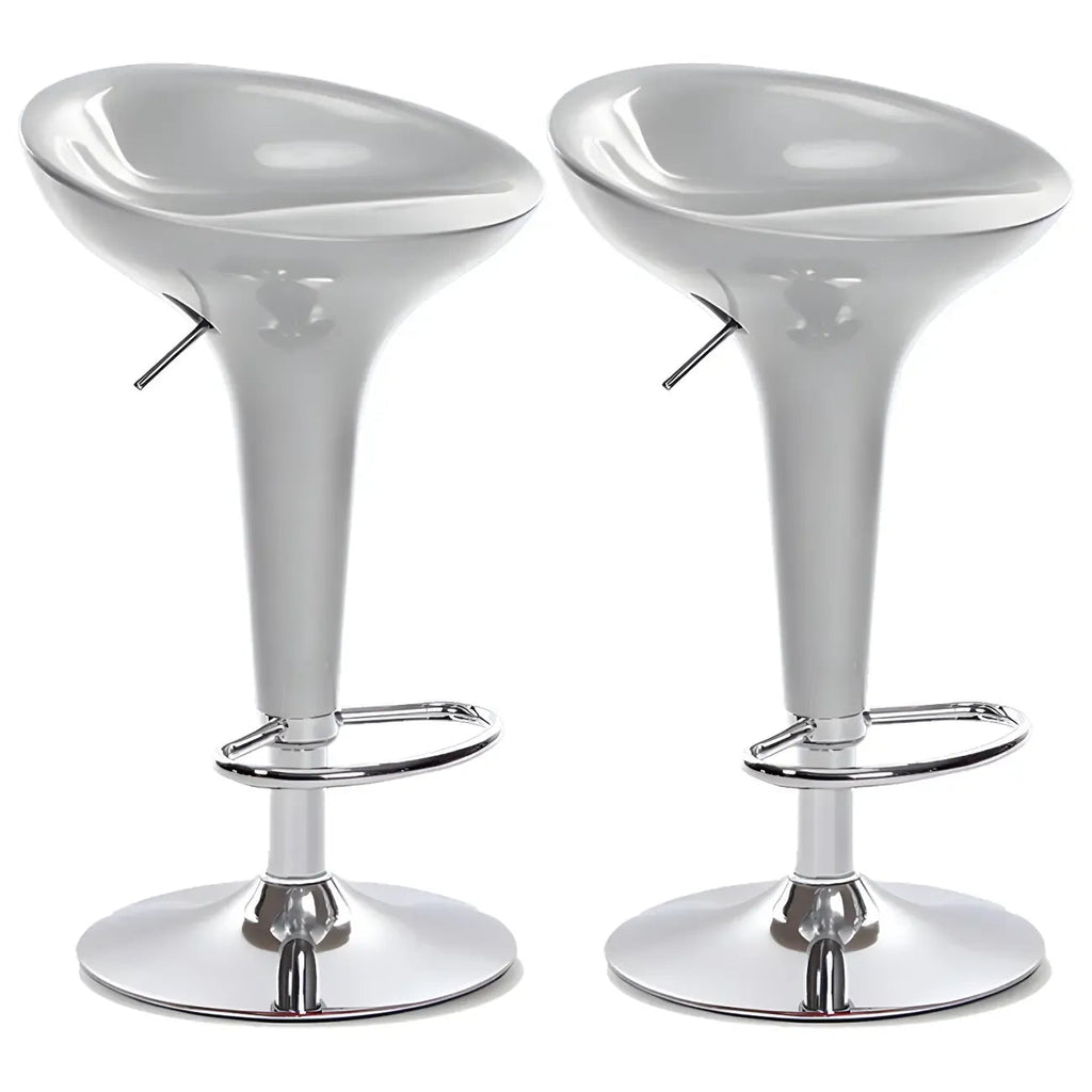 Plastic Chrome Swivel Bar Stool Height Adjustable