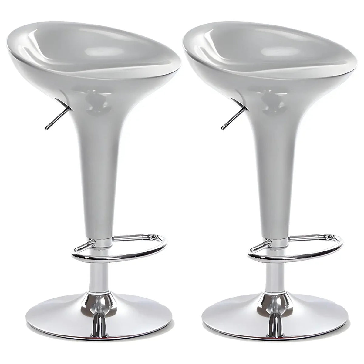 Plastic Chrome Swivel Bar Stool Height Adjustable