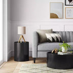 Round Hammered Drum Coffee Table