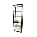 Contemporary Rectangular Black Glass Curio Cabinet