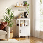 Wooden Kitchen Island Trolley Cart with Drawers