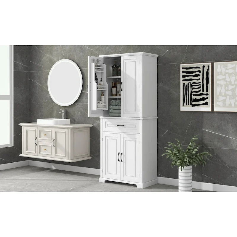 Bathroom Storage Cabinet with Doors and Drawer