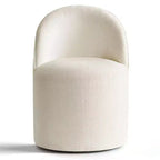 Modern Chenille Upholstered Swivel Accent Chair with Casters, Armless Rolling Lounge Chair for Living Room, Bedroom, or Home Office-Panipeachy