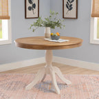 Round Solid Wood Pedestal Table