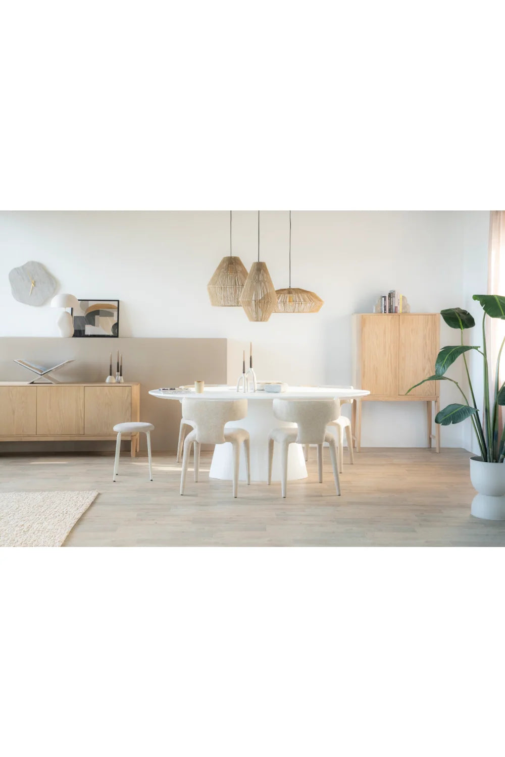 White Oval Dining Table