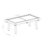 Norwalk Indoor/Outdoor 7ft Slate Pool Table 6-Seater Dining Set with 4 Benches & Accessories, White Finish