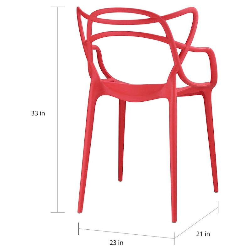 Entangled Plastic 4-piece Chair Set