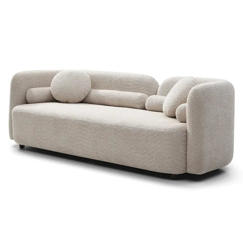 Modern 3 Seater Velvet Upholstered Comfy Couch with Legs